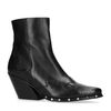 Bottines en cuir avec talon western Sacha x Jolielot - noir