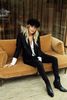 Bottines en cuir avec talon western Sacha x Jolielot - noir
