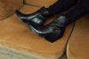 Bottines en cuir avec talon western Sacha x Jolielot - noir