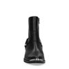 Bottines en cuir style western - noir