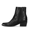 Bottines en cuir style western - noir