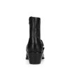 Bottines en cuir style western - noir
