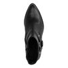 Bottines en cuir style western - noir