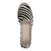 Espadrilles en cuir avec imprimé zèbre - noir