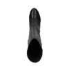 Bottes hautes en cuir à talon - noir