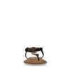 Sandales en cuir avec détails dorés - noir