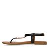 Sandales en cuir avec détails dorés - noir