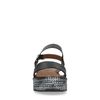 Sandales en cuir avec semelle plateforme - noir