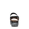 Sandales en cuir avec semelle plateforme - noir