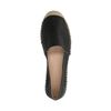 Espadrilles en cuir avec imprimé serpent en relief - noir
