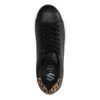 Baskets cuir à plateforme avec détail imprimé léopard - noir