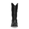 Santiags en cuir avec surpiqûres décoratives - noir