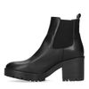 Chelsea boots cuir à talon - noir