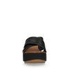 Sandales en cuir avec semelle plateforme - noir