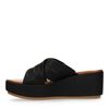 Sandales en cuir avec semelle plateforme - noir
