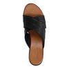 Sandales en cuir avec semelle plateforme - noir