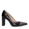 Escarpins en cuir croco - noir