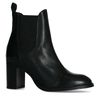 Bottines en cuir à talon - noir
