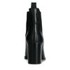 Bottines en cuir à talon - noir