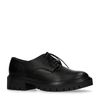 Chaussures à lacets en cuir avec semelle plateforme - noir