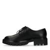 Chaussures à lacets en cuir avec semelle plateforme - noir