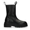 Bottes hautes en cuir avec talon - noir
