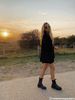 Bottes hautes en cuir avec talon - noir