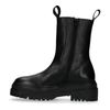 Bottes hautes en cuir avec talon - noir