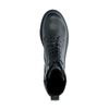 Bottines motardes en cuir - noir