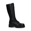 Bottes à lacets hautes en cuir - noir