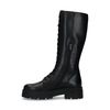Bottes à lacets hautes en cuir - noir