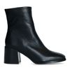 Bottines cuir à talon - noir