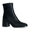 Bottines cuir à talon - noir