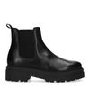 Chelsea boots courtes en cuir - noir