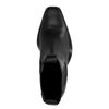 Chelsea boots en cuir avec bout carré - noir