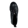 Bottines motardes en cuir avec fermeture éclair - noir