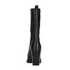 Chelsea boots en cuir avec bout carré - noir