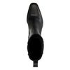 Chelsea boots en cuir avec bout carré - noir