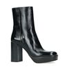 Bottines cuir à talon - noir