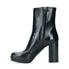 Bottines cuir à talon - noir