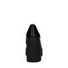 Loafers en cuir avec semelle plateforme - noir