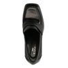 Loafers en cuir avec semelle plateforme - noir