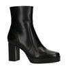 Bottines cuir à talon - noir