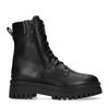 Bottines à lacets en cuir - noir