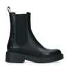 Chelsea boots en cuir - noir