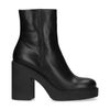 Bottines cuir à talon - noir