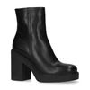 Bottines cuir à talon - noir