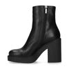 Bottines cuir à talon - noir