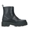 Bottines en cuir avec fermeture éclair - noir