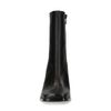 Bottines cuir avec talon cubain - noir